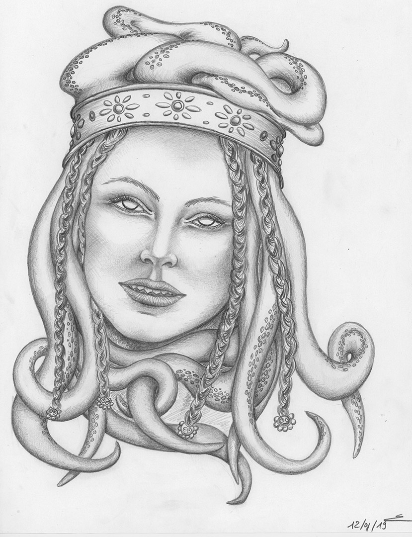 Méduse couronnée par Zandrine C