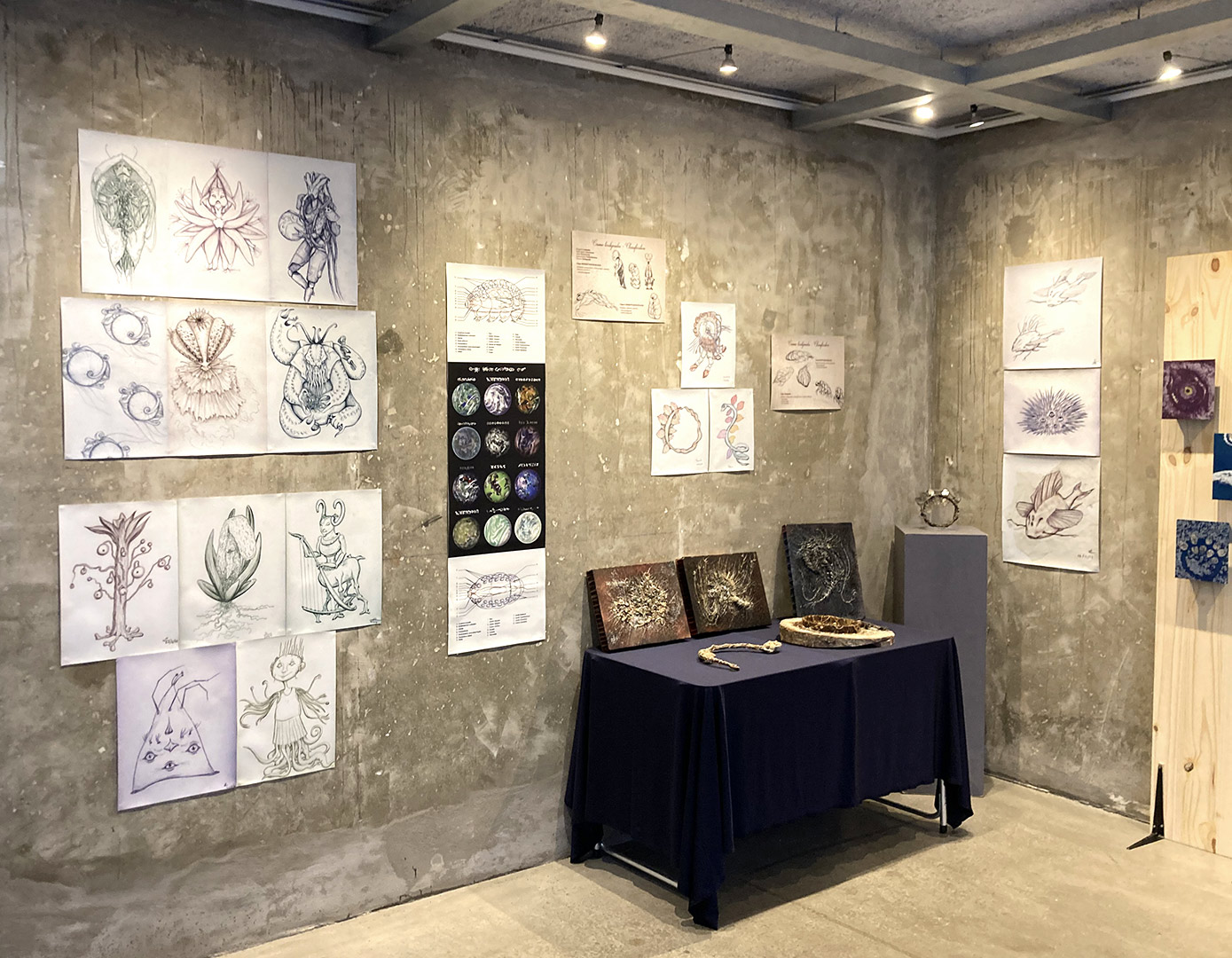 ZC - Cartographie, Fossiles, Animaux avec Extra-kquaaniens de Sigrid Hundt par Zandrine C